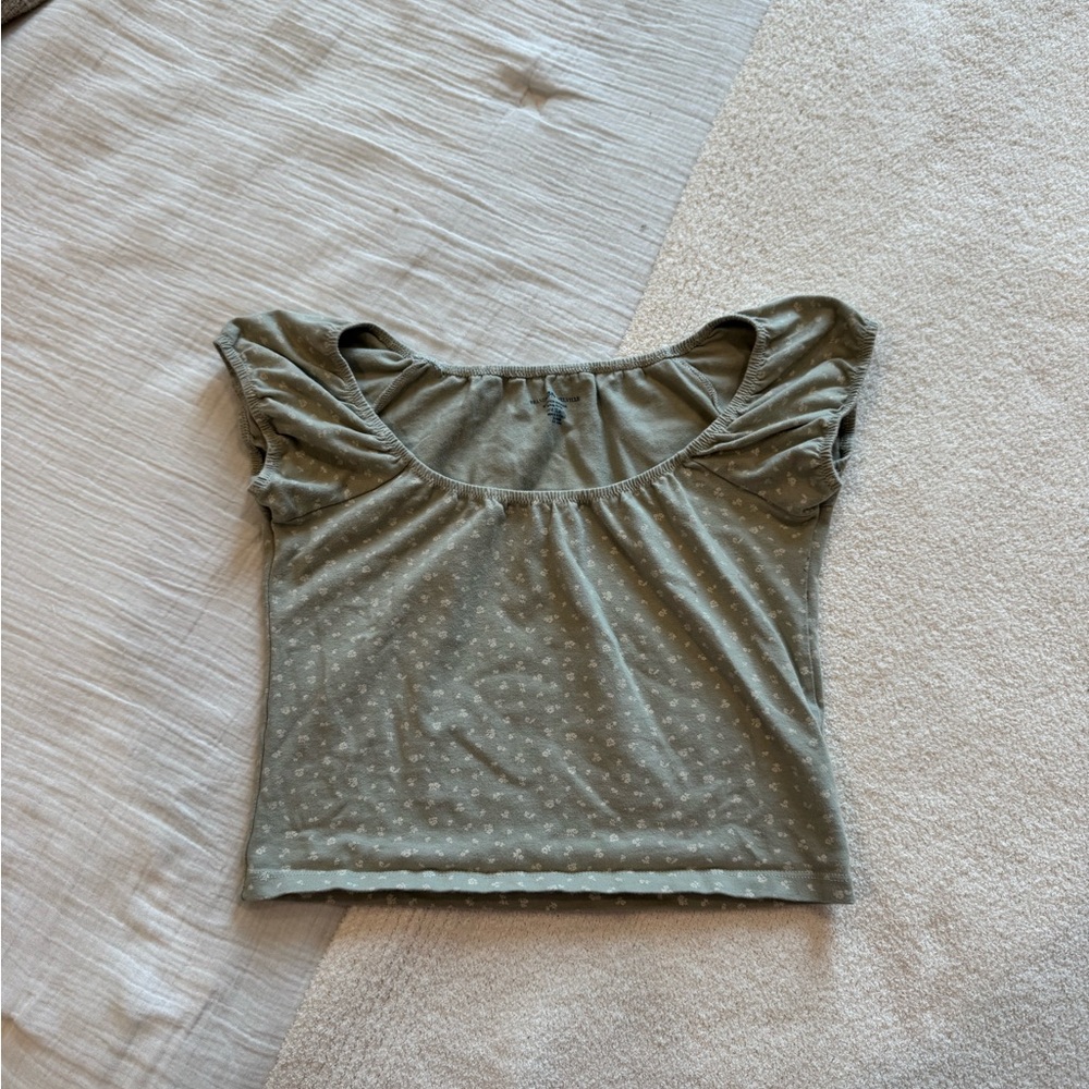 Brandy Melville Olive Green Crop Top